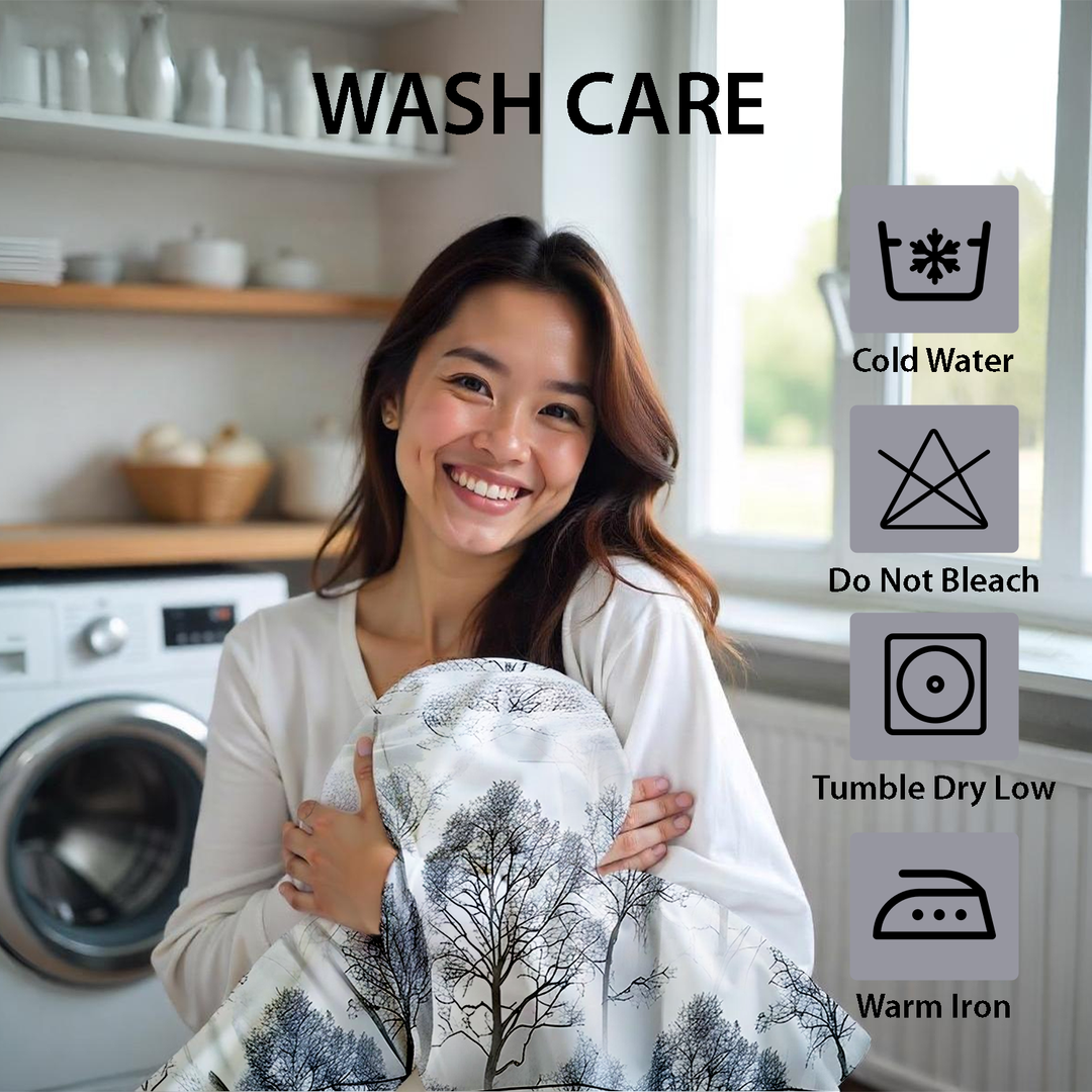 Print King Size Bedding Set 6 PCs - Cotton Blend Duvet Cover with Pillow Covers (6FS153)