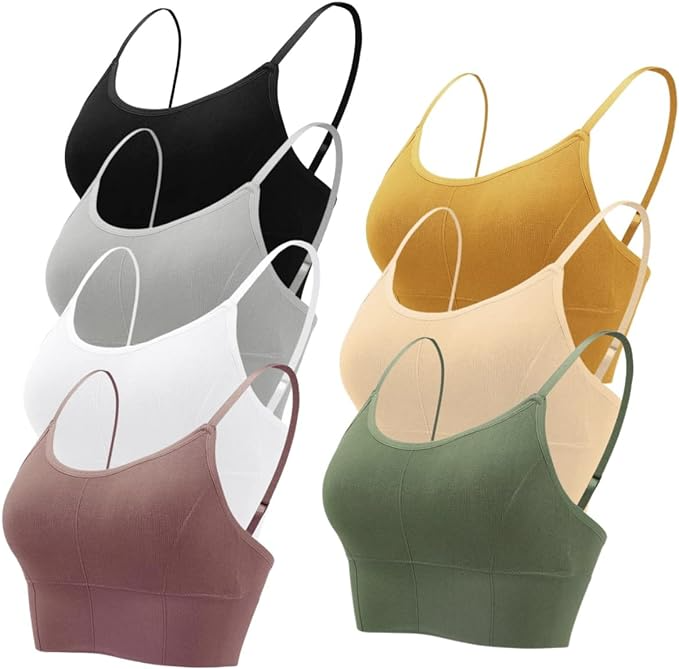 LASASSY 5 Pcs Women's Tube Top Bra Bralette Sports Bra (Muticolour, Free Size)