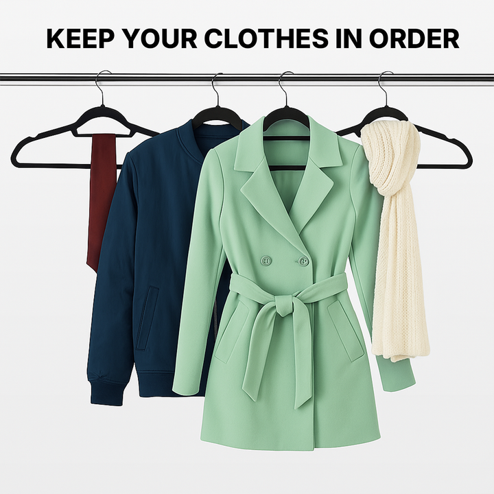 MOONCEE Premium Velvet Non-Slip Hangers – Ideal for Clothes, Coats & Pants