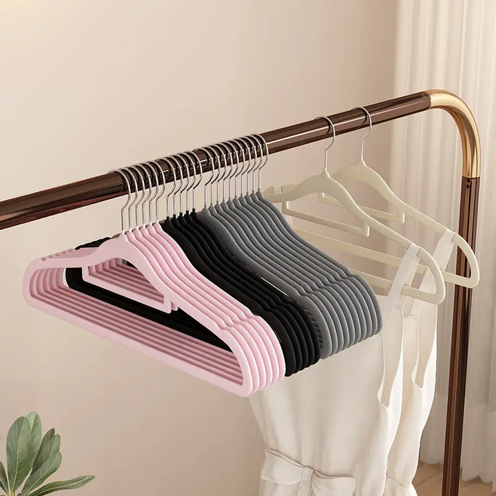 MOONCEE Premium Velvet Hangers- Non-Slip Clothes Hangers, Coat, Pants Hangers