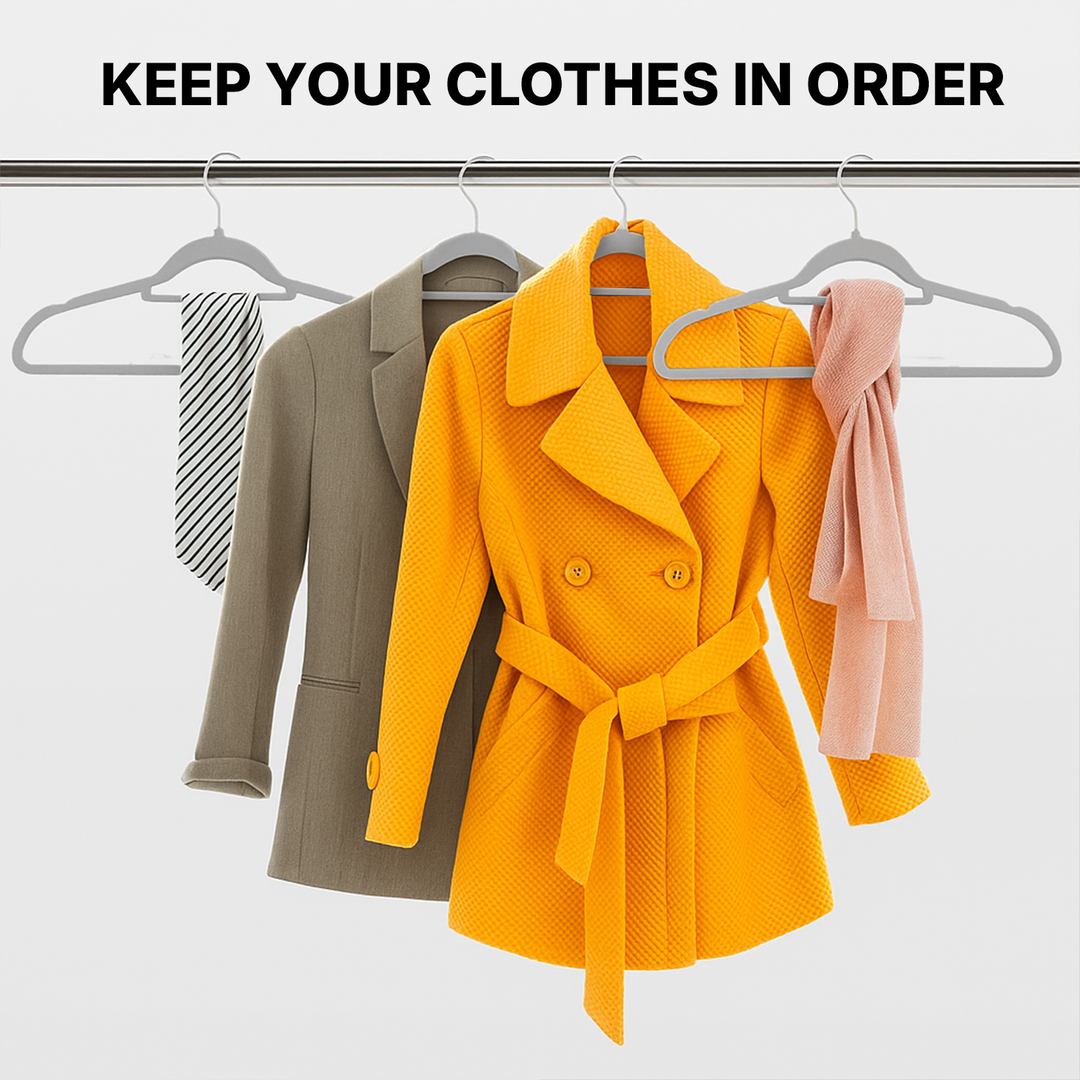 MOONCEE Premium Velvet Non-Slip Hangers – Ideal for Clothes, Coats & Pants