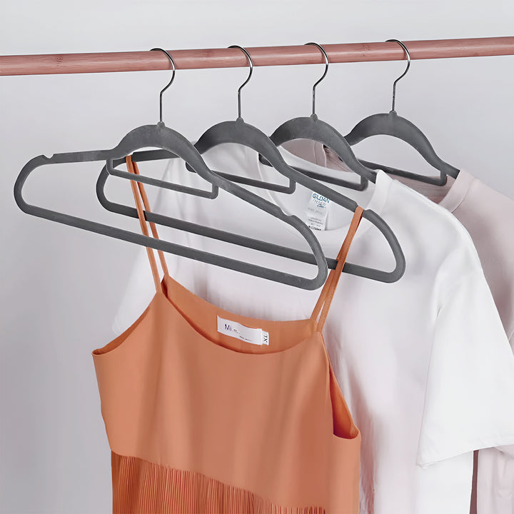 MOONCEE Premium Velvet Hangers- Non-Slip Clothes Hangers, Coat, Pants Hangers