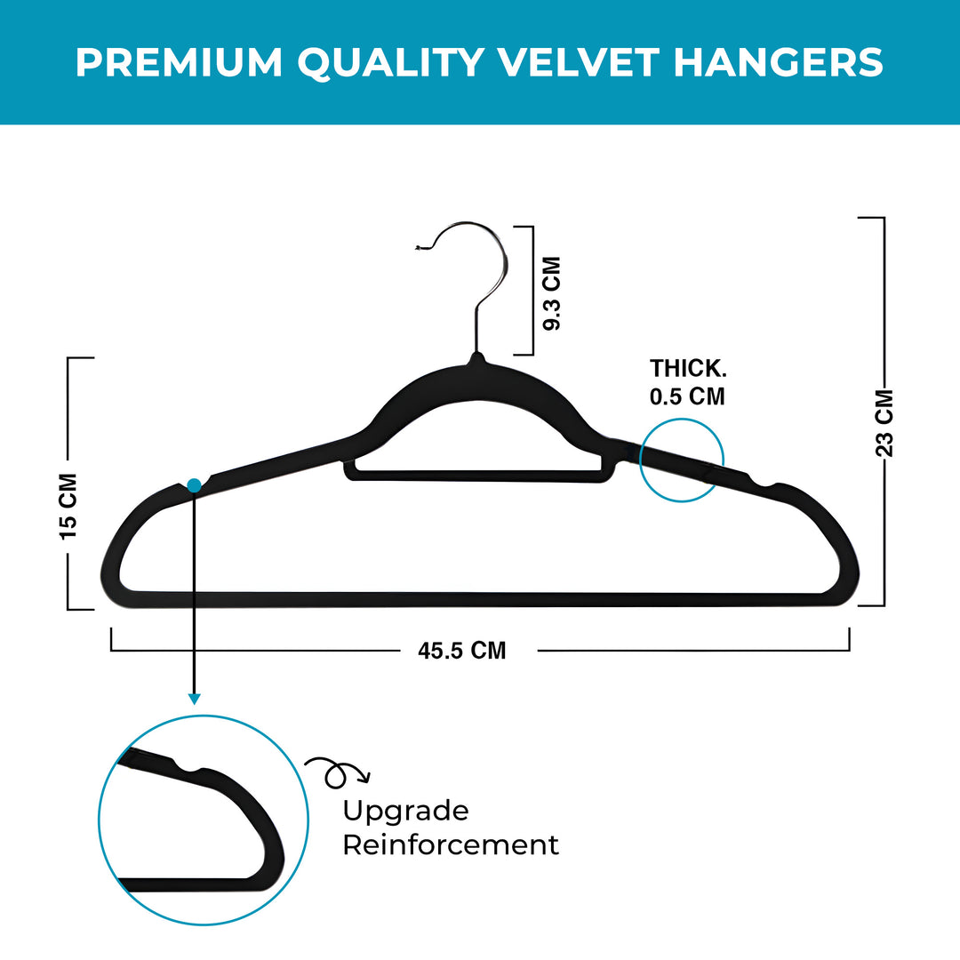 MOONCEE Premium Velvet Hangers- Non-Slip Clothes Hangers, Coat, Pants Hangers