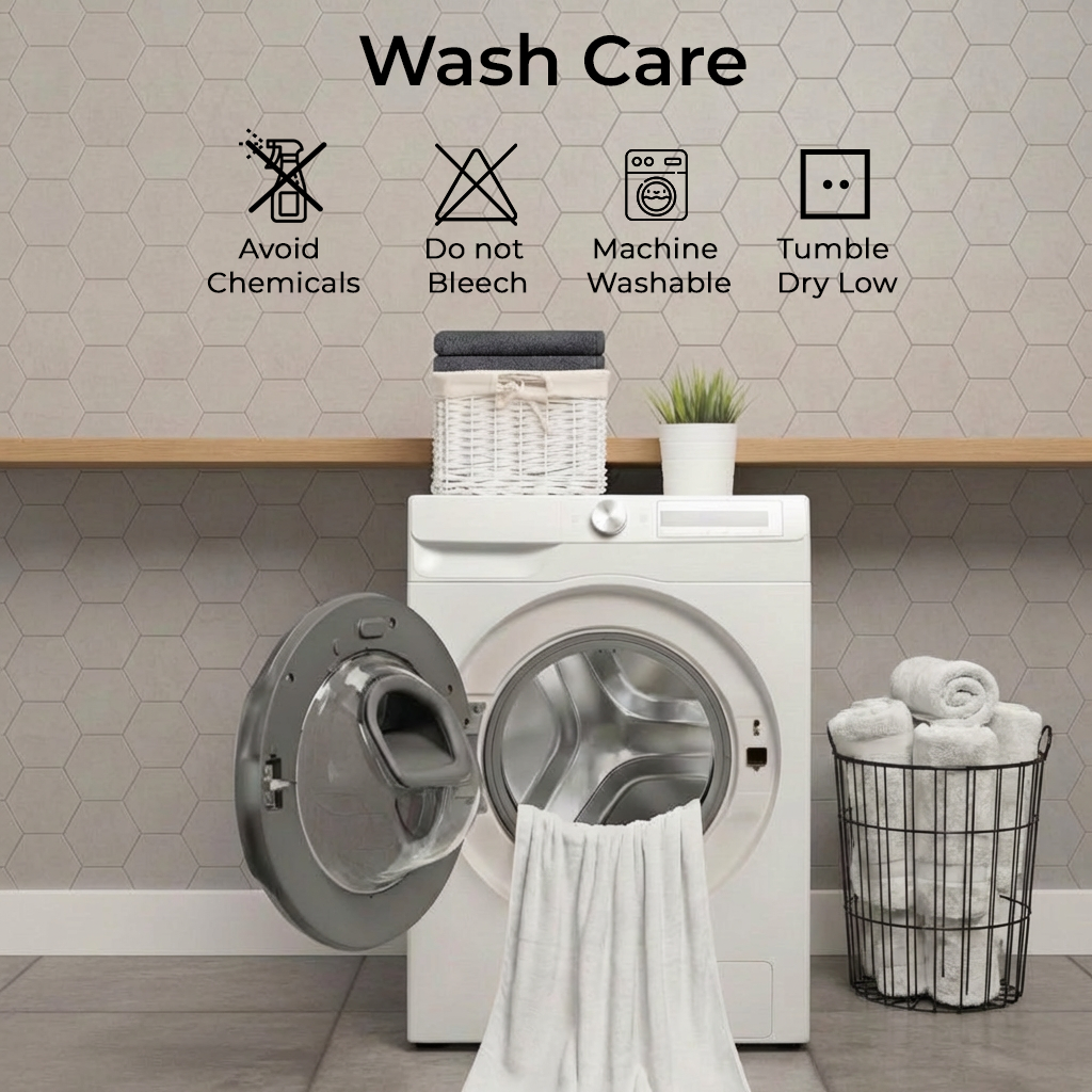 6 PCs White Cotton Towel Set - Hotel Quality Towels for Daily Comfort (White)