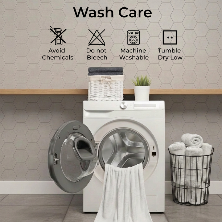 6 PCs White Cotton Towel Set - Hotel Quality Towels for Daily Comfort (White)