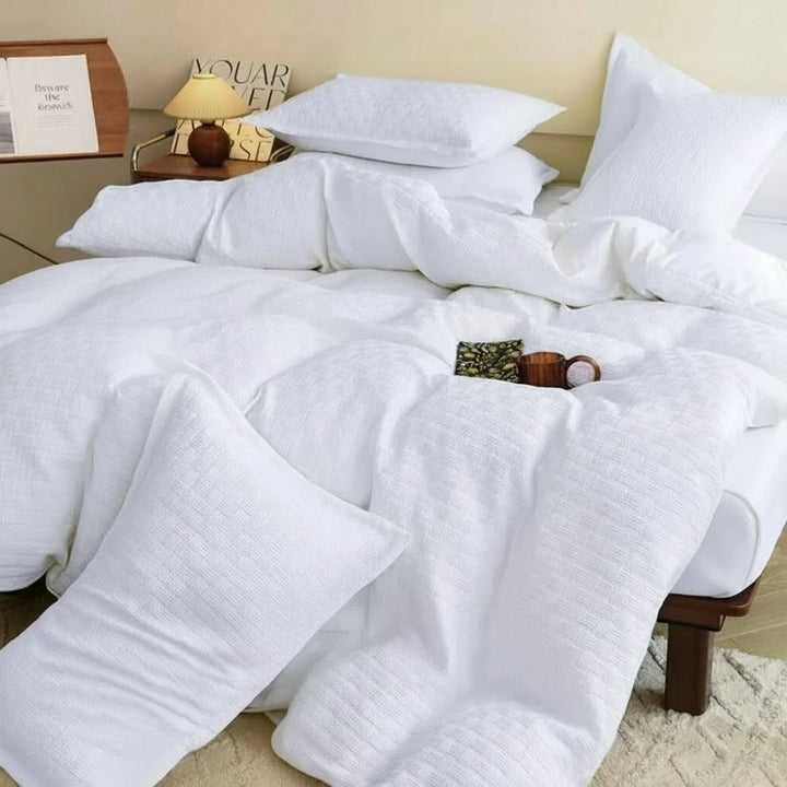 King Size White Bedsheet Set 6 PCs – Plush, Durable & Perfect for Everyday Comfort (6FM16)