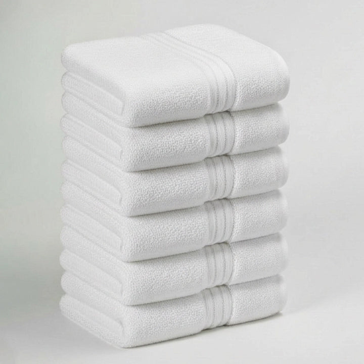 6 PCs Premium Hand Towels Set, 600 GSM Extra Large Hand Towels With 100% Soft Cotton