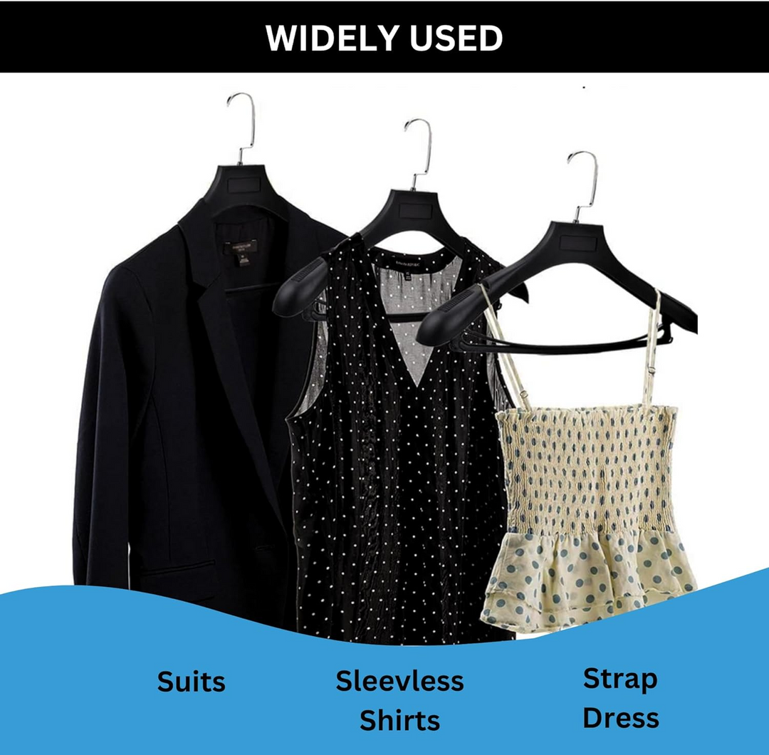 MOONCEE Velvet Plastic Extra Wide Shoulder Suit Hangers, Coat Hanger for Men